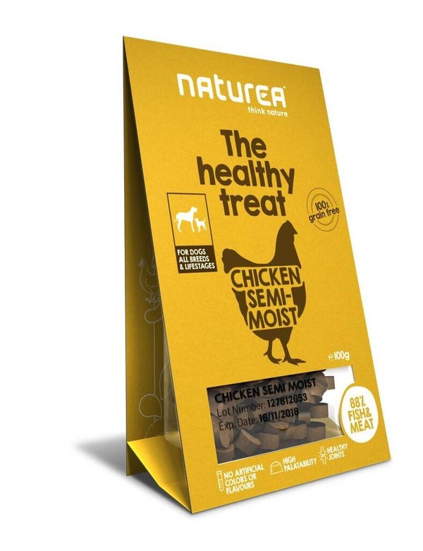 Naturea Dog Treats Chicken Semi-Moist 8 x 100 gram
