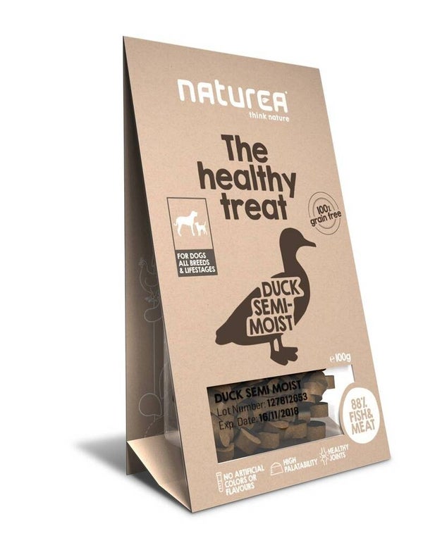 Naturea Dog Treats Duck Semi-Moist 8 x 100 gram
