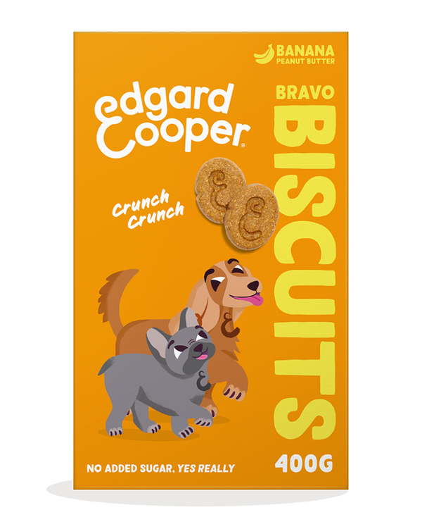 Edgard & Cooper Dog Biscuits Banana, Peanut Butter 7 x 400 gram