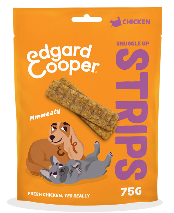 Edgard & Cooper Dog Strips Chicken 10 x 75 gram