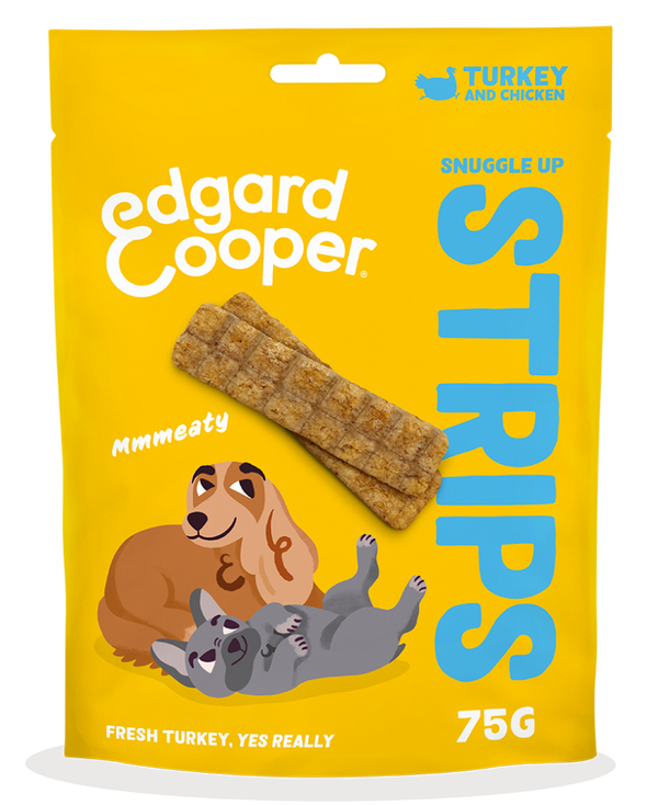 Edgard & Cooper Dog Strips Turkey And Chicken 10 x 75 gram