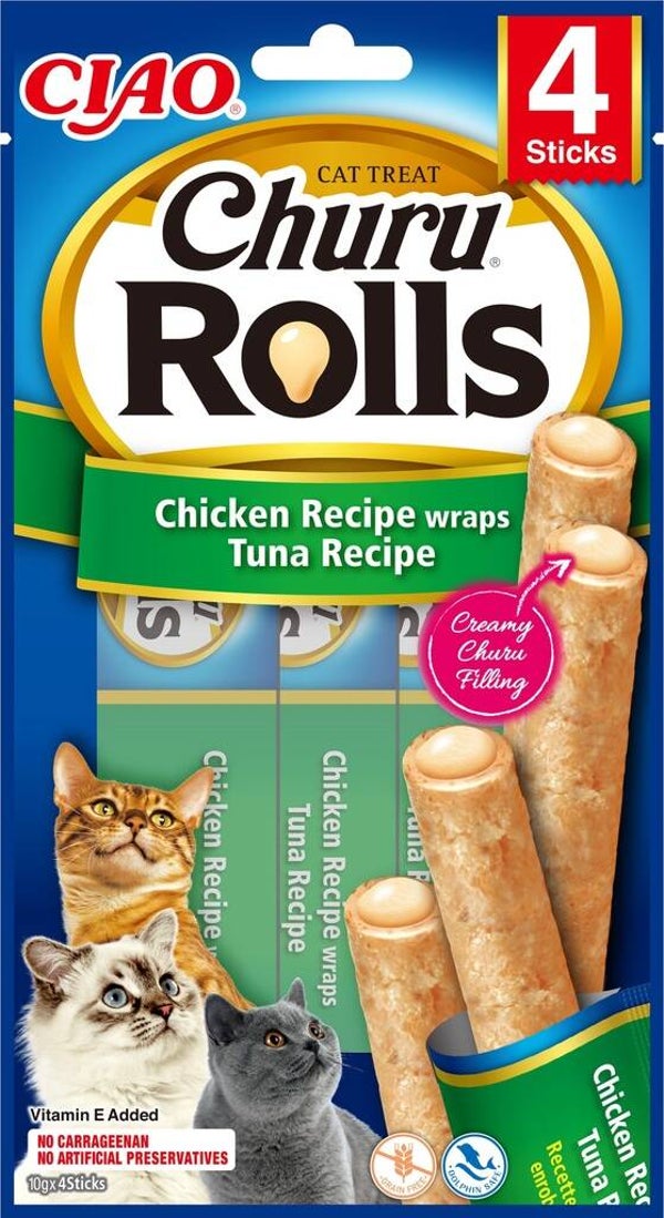 Inaba Churu Rolls Wraps Tuna (12 x 4 x 10 gr.)