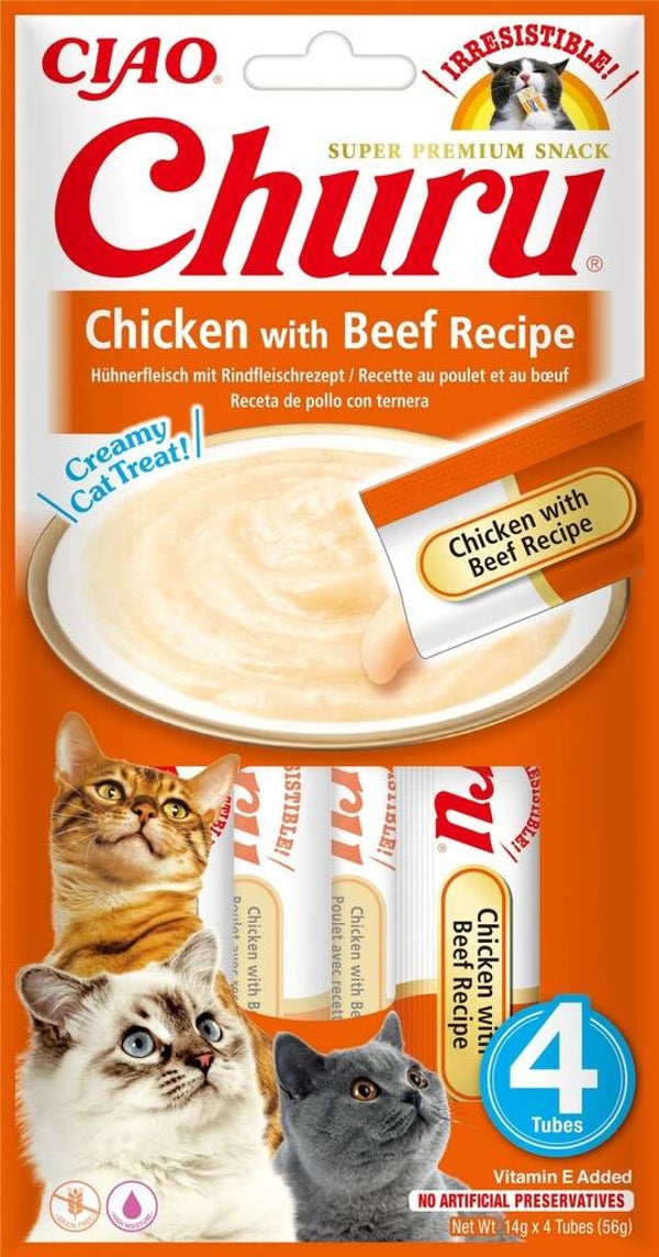 Inaba Churu Chicken & Beef (12 x 4 x 14 gr.)