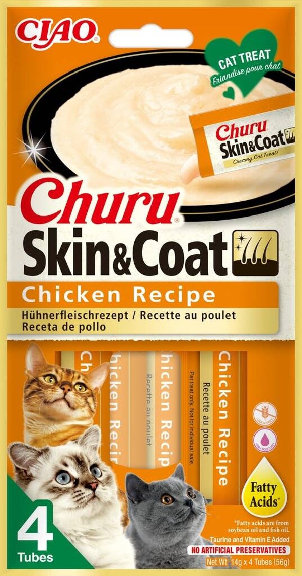 Inaba Churu Skin & Coat Chicken (12 x 4 x 14 gr.)