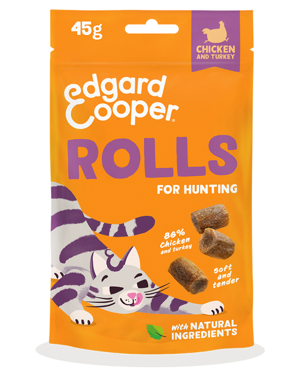 Edgard & Cooper Cat Rolls Chicken And Turkey 8 x 45 gr