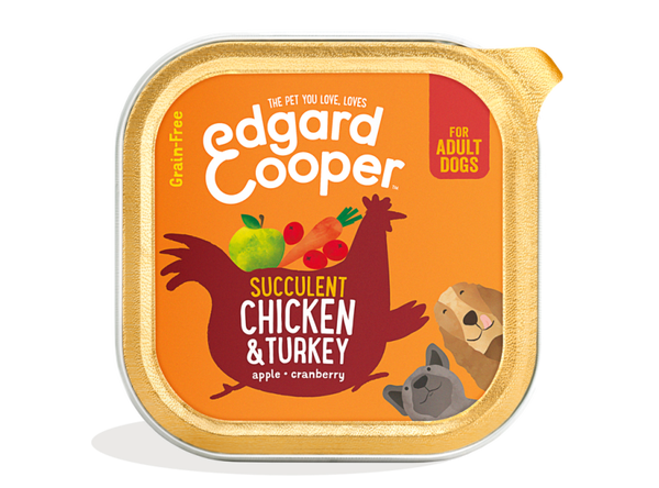 Edgard & Cooper Dog Adult Chicken & Turkey, Apple, Cranberry