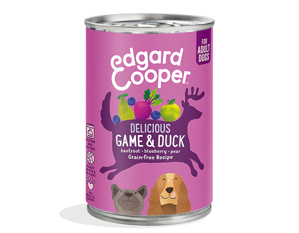 Edgard & Cooper Dog Adult Game & Duck, Beetroot, Blueberry, Pear 400gram