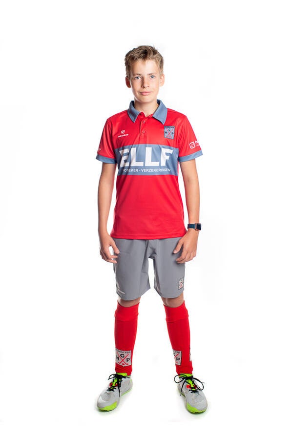 HCP thuis shirt heren/jongens (rood)