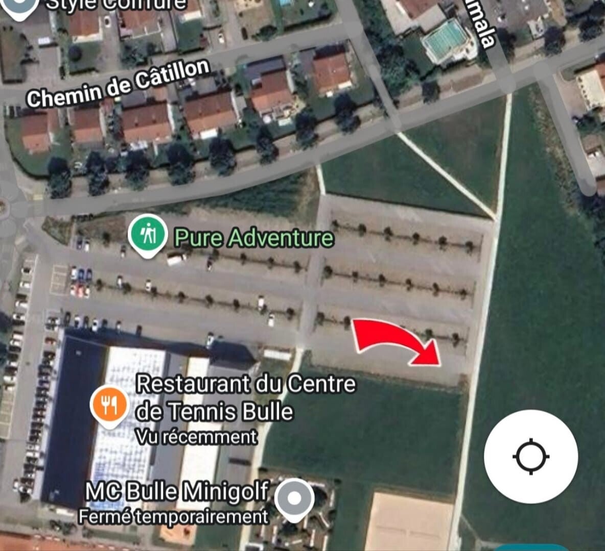 Localisation du centre