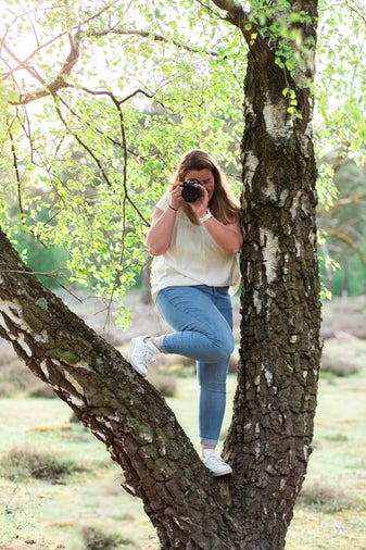 Fotograaf in boom
