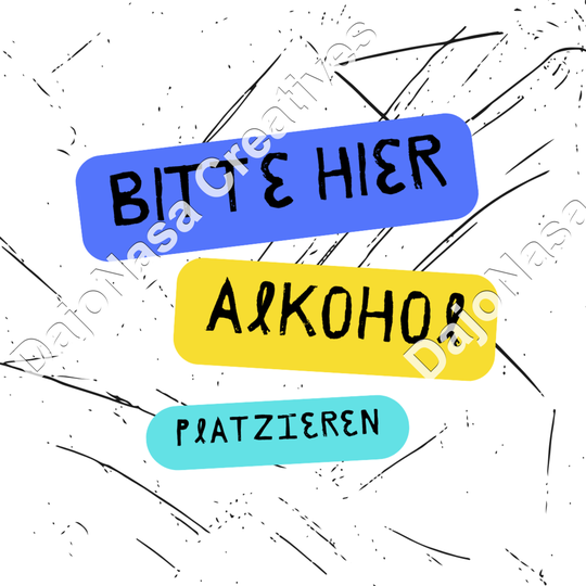 Untersetzer mit Druck "Bitte Alkohol..." - Handgemacht in Medelby | Dajonasa Creatives