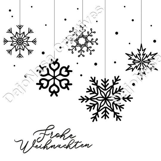 Untersetzer mit Druck "Frohe Weihnachten" in schwarz mit Weihnachtssternen - Handgemacht in Medelby | Dajonasa Creatives