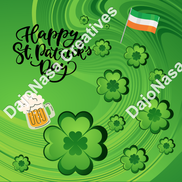 Untersetzer mit Druck "Happy St.Patricks Day" - Handgemacht in Medelby | Dajonasa Creatives