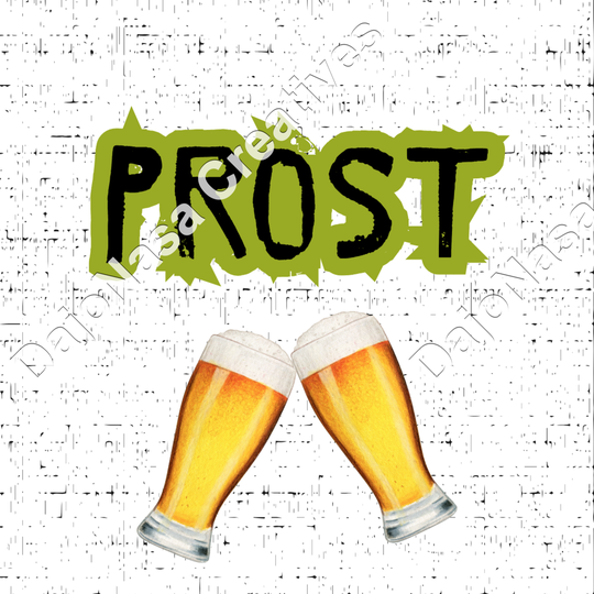 Untersetzer mit Druck "Prost" - Handgemacht in Medelby | Dajonasa Creatives