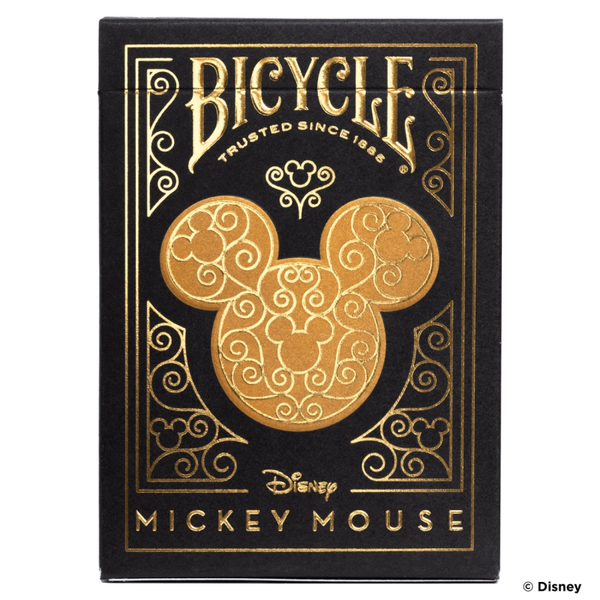 Cartes à jouer Bicycle Disney Mickey Mouse noir et or