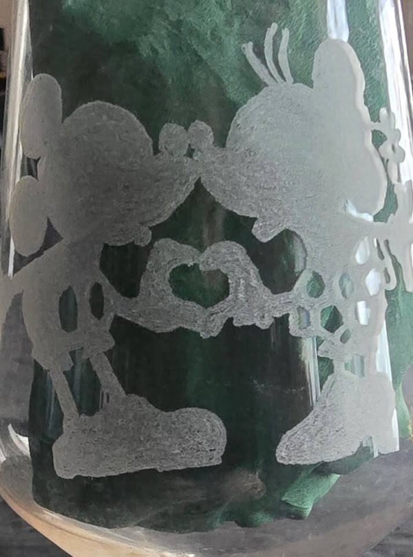 Individuelle Glas-Gravur