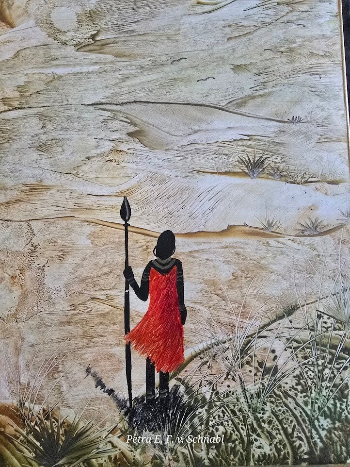 Enkaustik Afrika Massai
