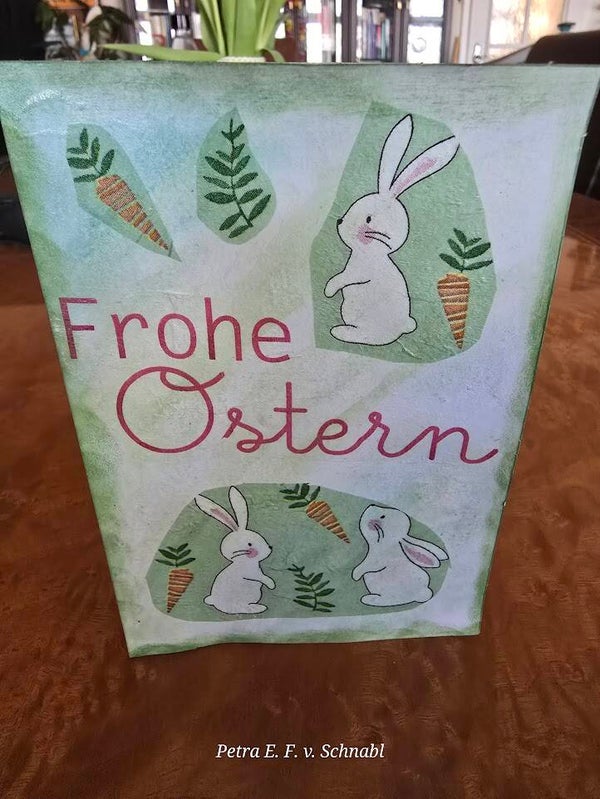 Ostertüte kleine Hasen mit Bommelschwänzchen