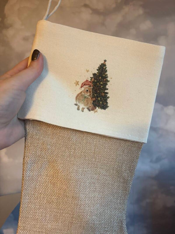 Bunny Christmas Stocking