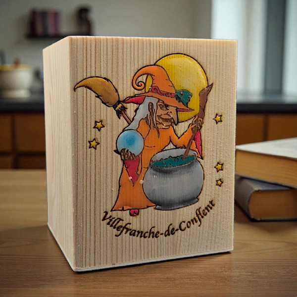 POT À CRAYON SORCIÈRE DE VILLEFRANCHE