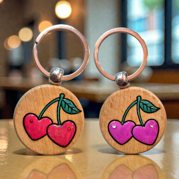 PORTE-CLÉ CERISES D'AMOUR