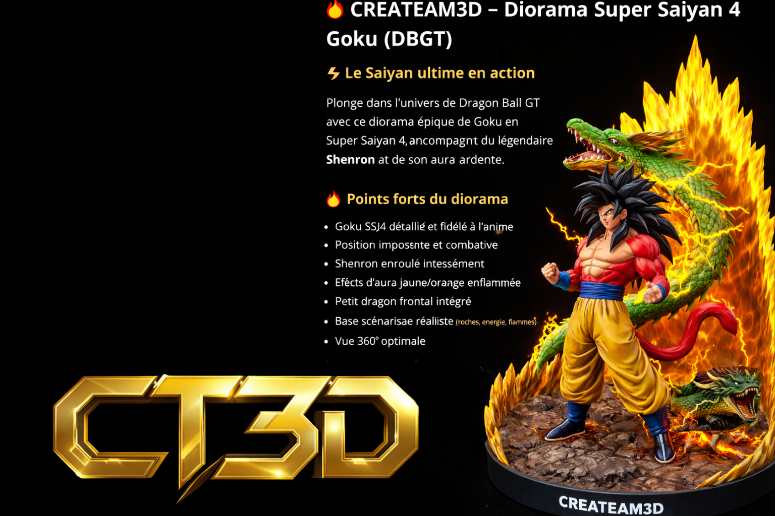 DIORAMA Super Saiyan 4 & shenron