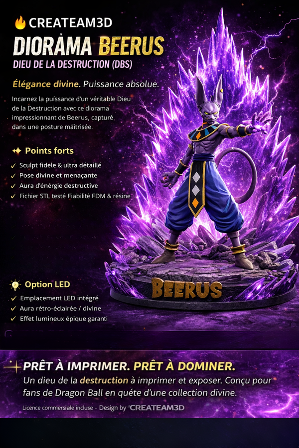 Diorama Beerus, Dieu de la Destruction (DBZ)