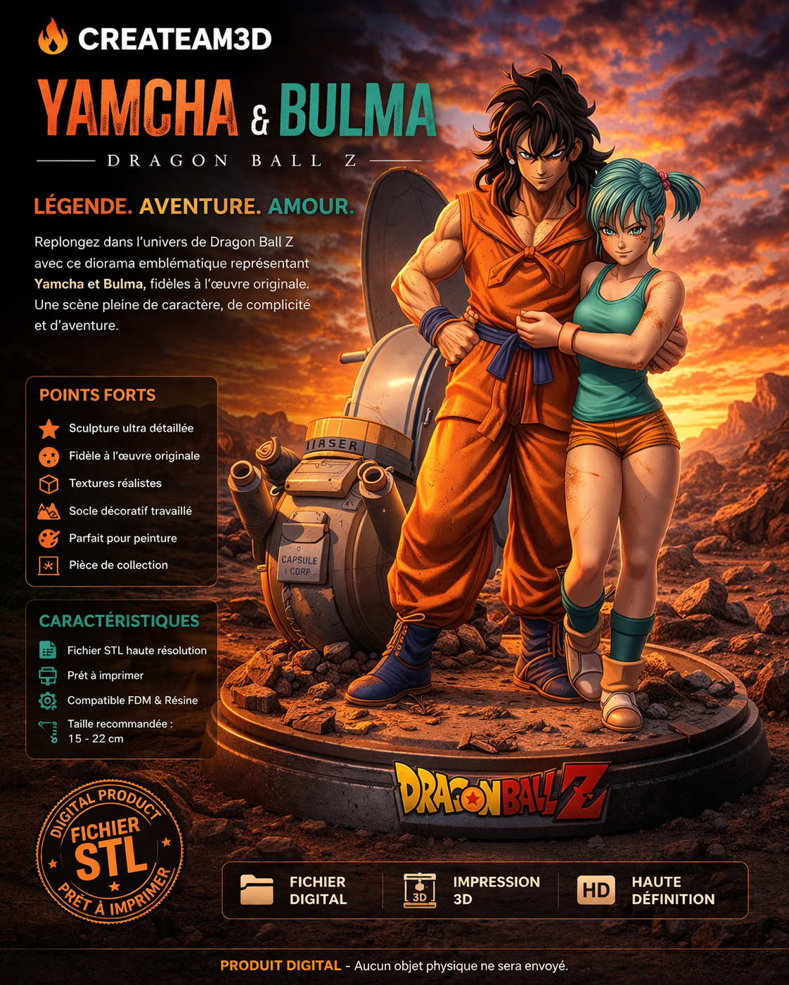Yamcha et Bulma en balade