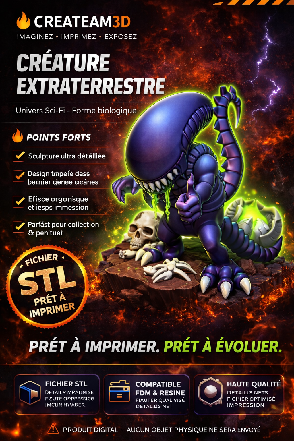 Créature Extraterrestre Chibi – Fichier STL