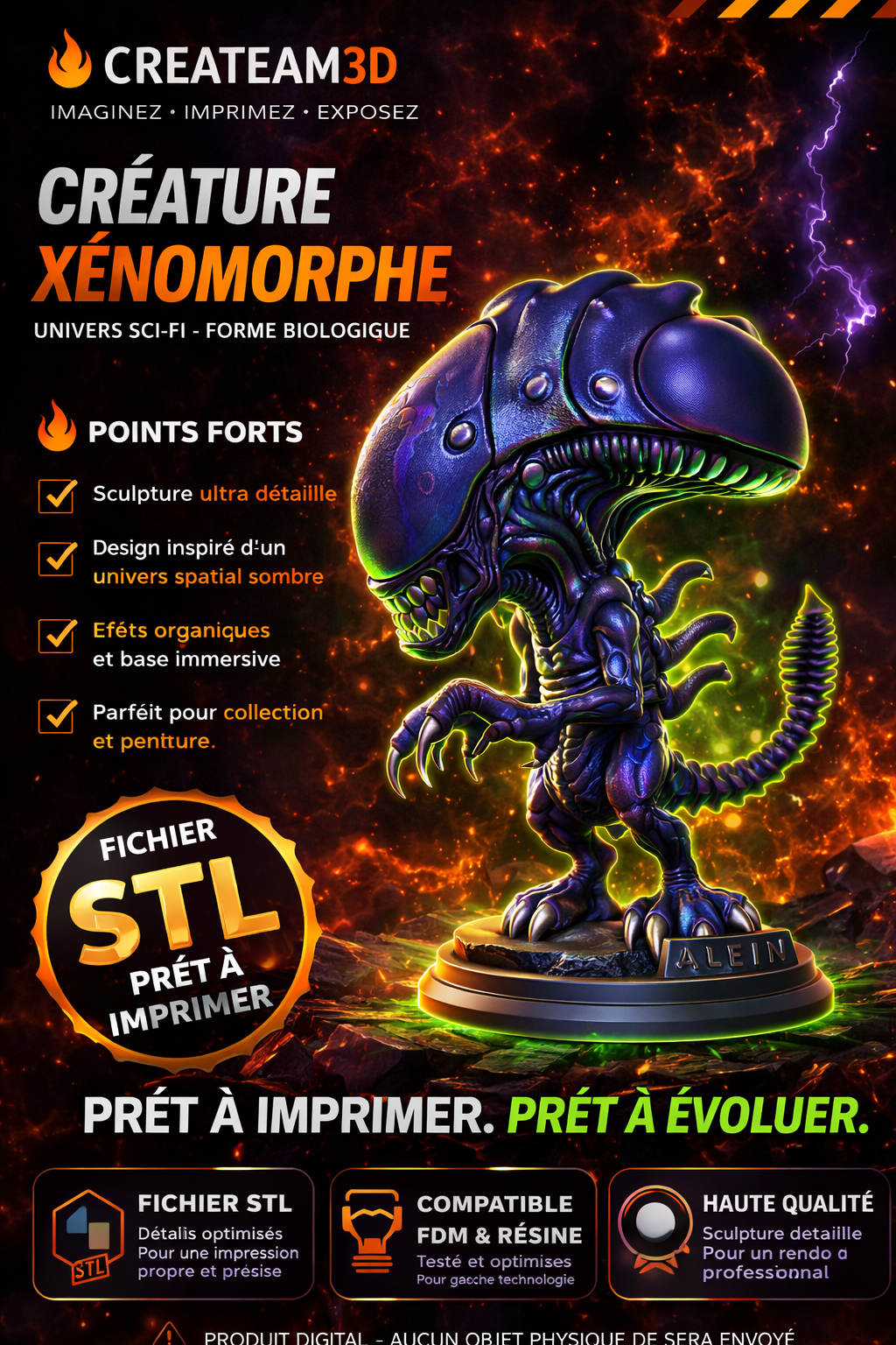 Créature alieen Chibi – Fichier STL