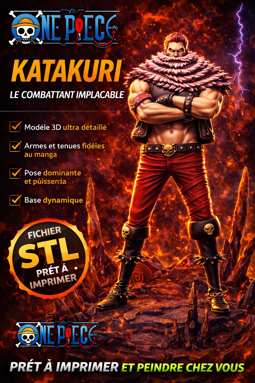 Katakuri le combatant implacable Fichier STL