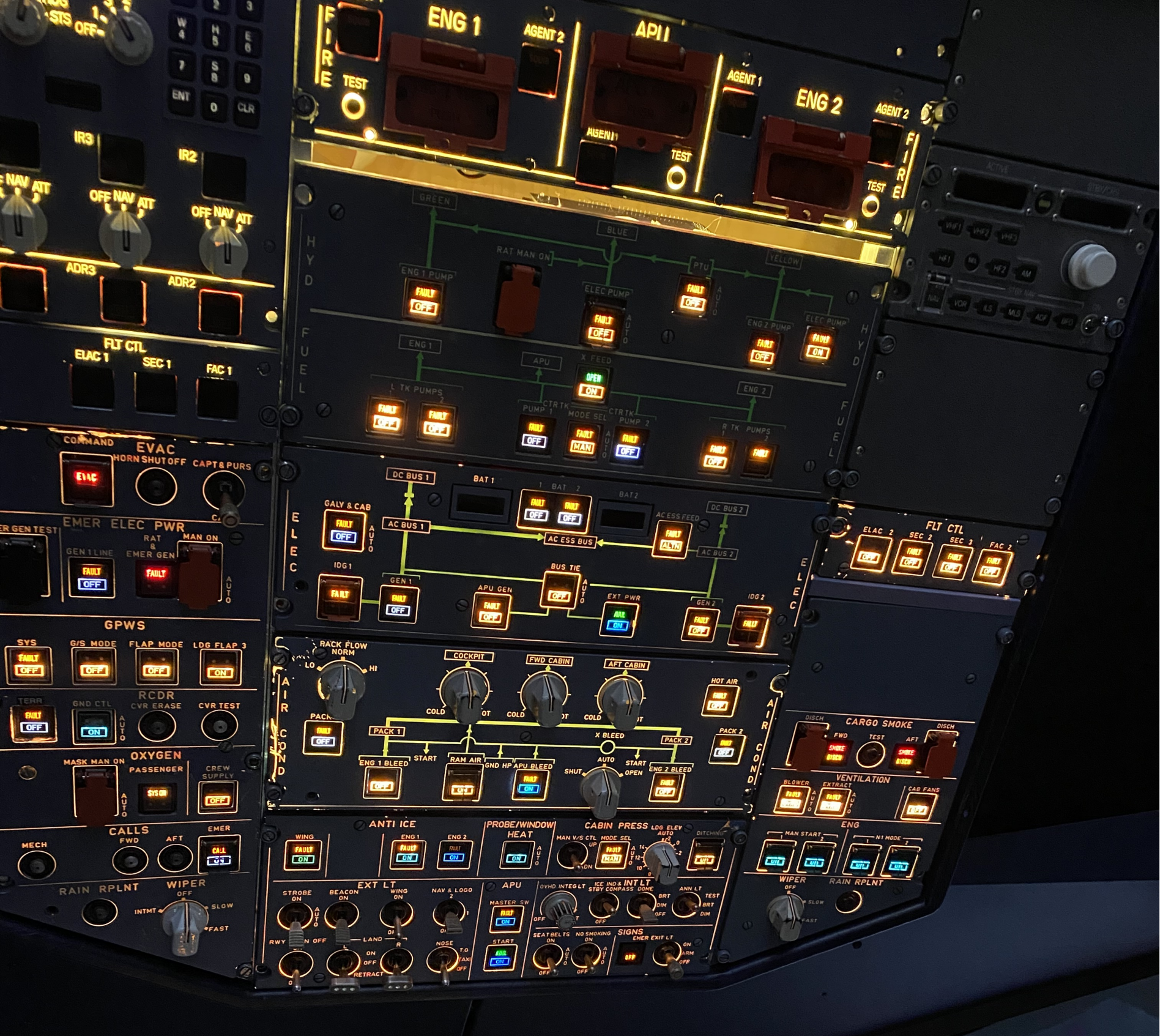 OEM Airbus A320 FWD Overhead Panel
