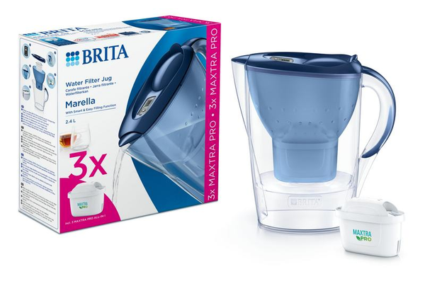 Brita Waterfilterbundel Marella Cool blue + 3 MAXTRA PRO