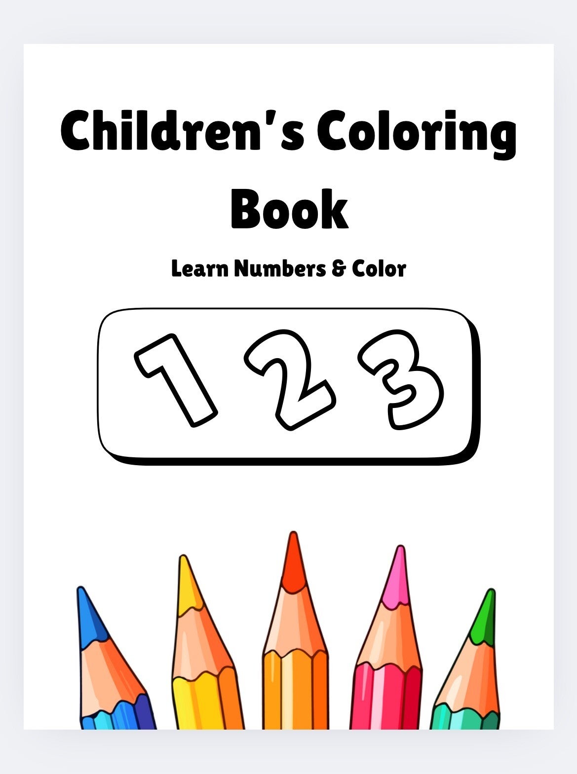 Children's Coloring Book (1-100)