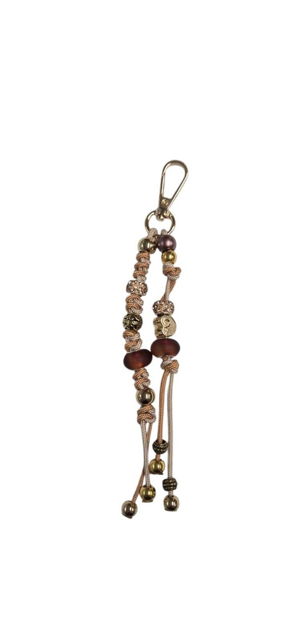Tassenhanger Beige met Gold copper gemengd