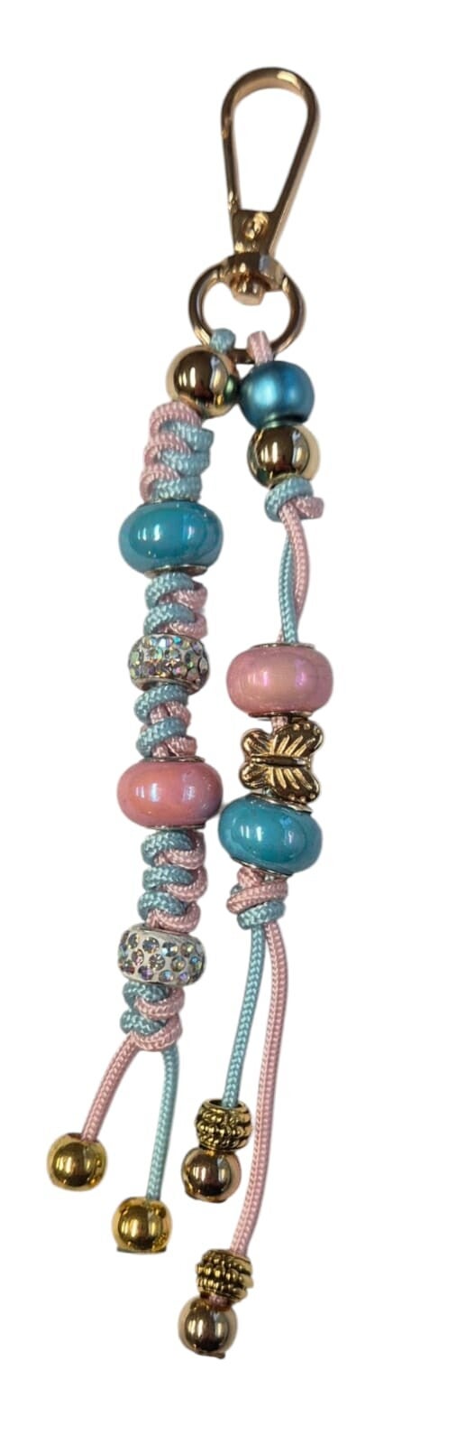 Tassenhanger Blauw met Roze gemengd