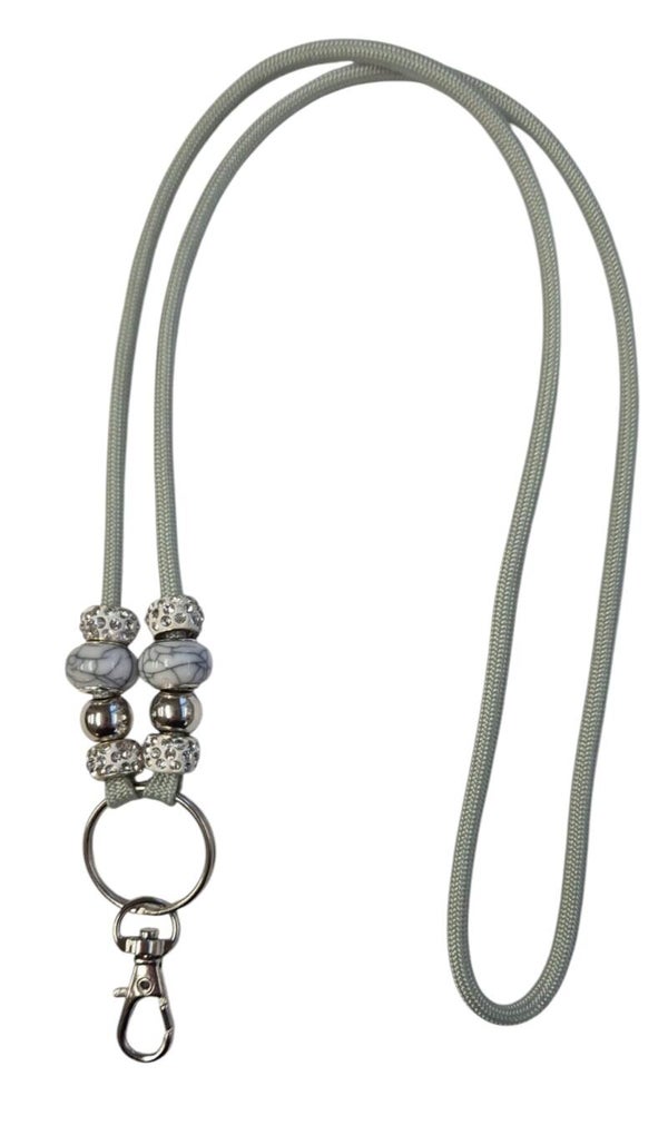 Keycord Zilver grijs gemengd