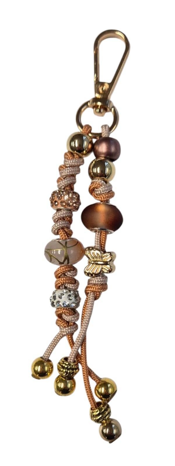 Tassenhanger Beige met Gold copper gemengd