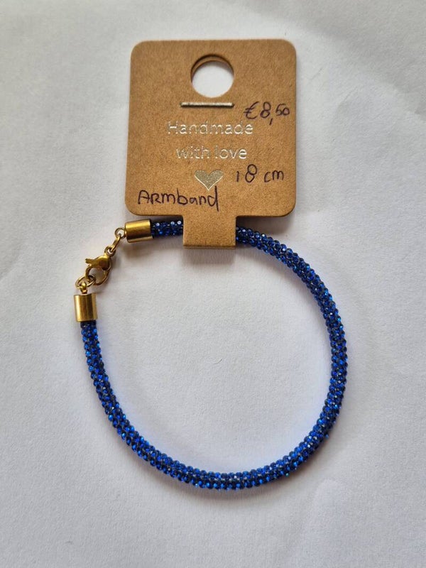 Armband Royal Blauw Strass