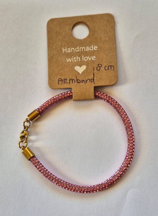 Armband Roze Strass
