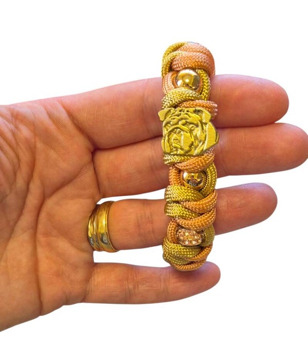 Armband in goudkleurig/golden copper met ras naar keuze