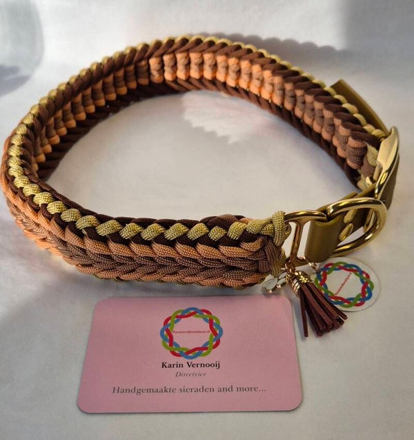 Halsband Roxy brown 4cm breed