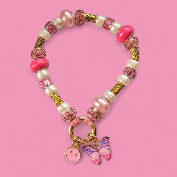 Ibiza armband style goud, Rose