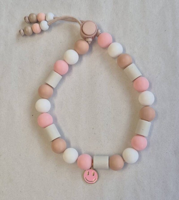Tekenband Beige,Rose,wit combie 12mm
