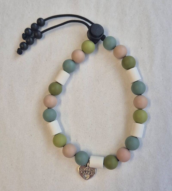 Tekenband beige, groene tinten combie 12mm