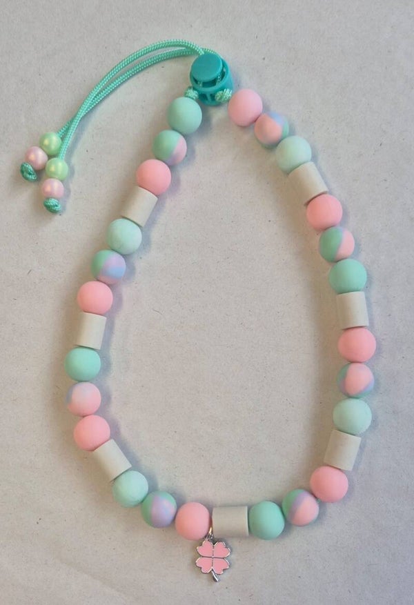 Tekenband mint,rosé combie 12mm