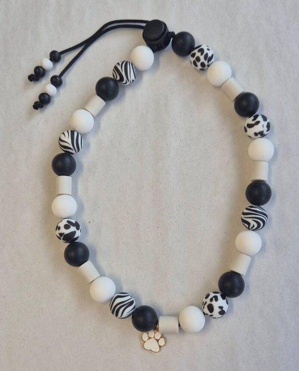 Tekenband zwart,wit,zebraprint 15mm