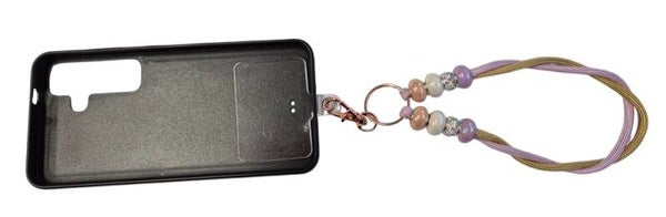 Telefoon koord pols model goud/lila