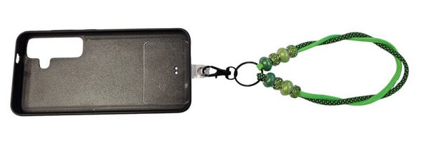 Telefoon koord pols model neon groen combi