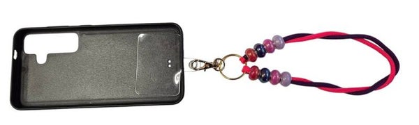 Telefoon koord pols model paars/ultra roze